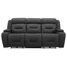 Power Recline Sofa with Charging Ports - Aline Coal Gray Leather
