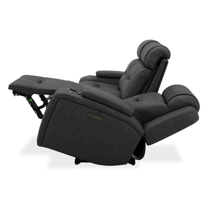 Power Recline Sofa with Charging Ports - Aline Coal Gray Leather