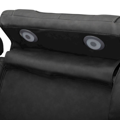Power Recline Sofa with Charging Ports - Aline Coal Gray Leather