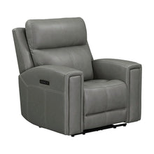 Camden Triple Power Wall Recliner Living Room Chair - Aline Light Gray Leather