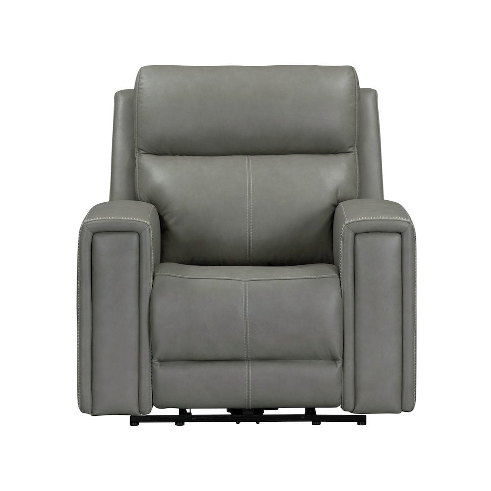Camden Triple Power Wall Recliner Living Room Chair - Aline Light Gray Leather