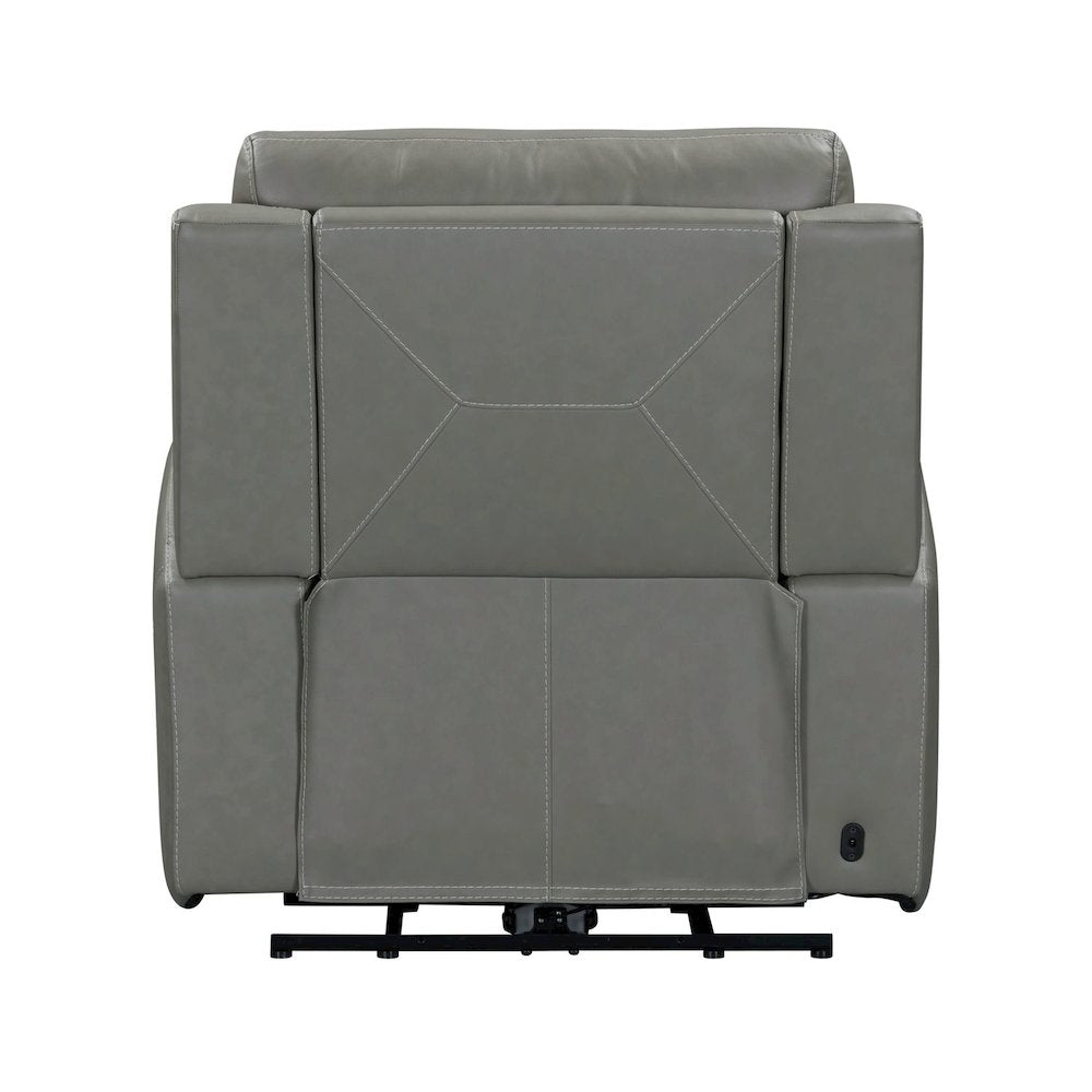 Camden Triple Power Wall Recliner Living Room Chair - Aline Light Gray Leather