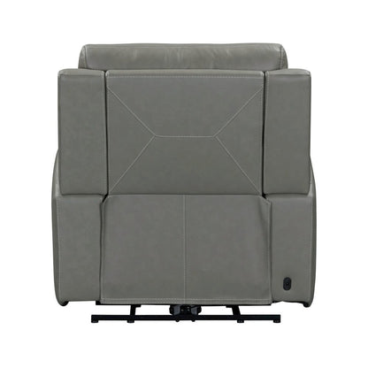 Camden Triple Power Wall Recliner Living Room Chair - Aline Light Gray Leather