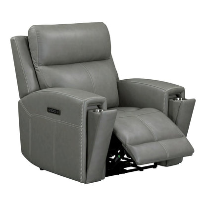 Camden Triple Power Wall Recliner Living Room Chair - Aline Light Gray Leather
