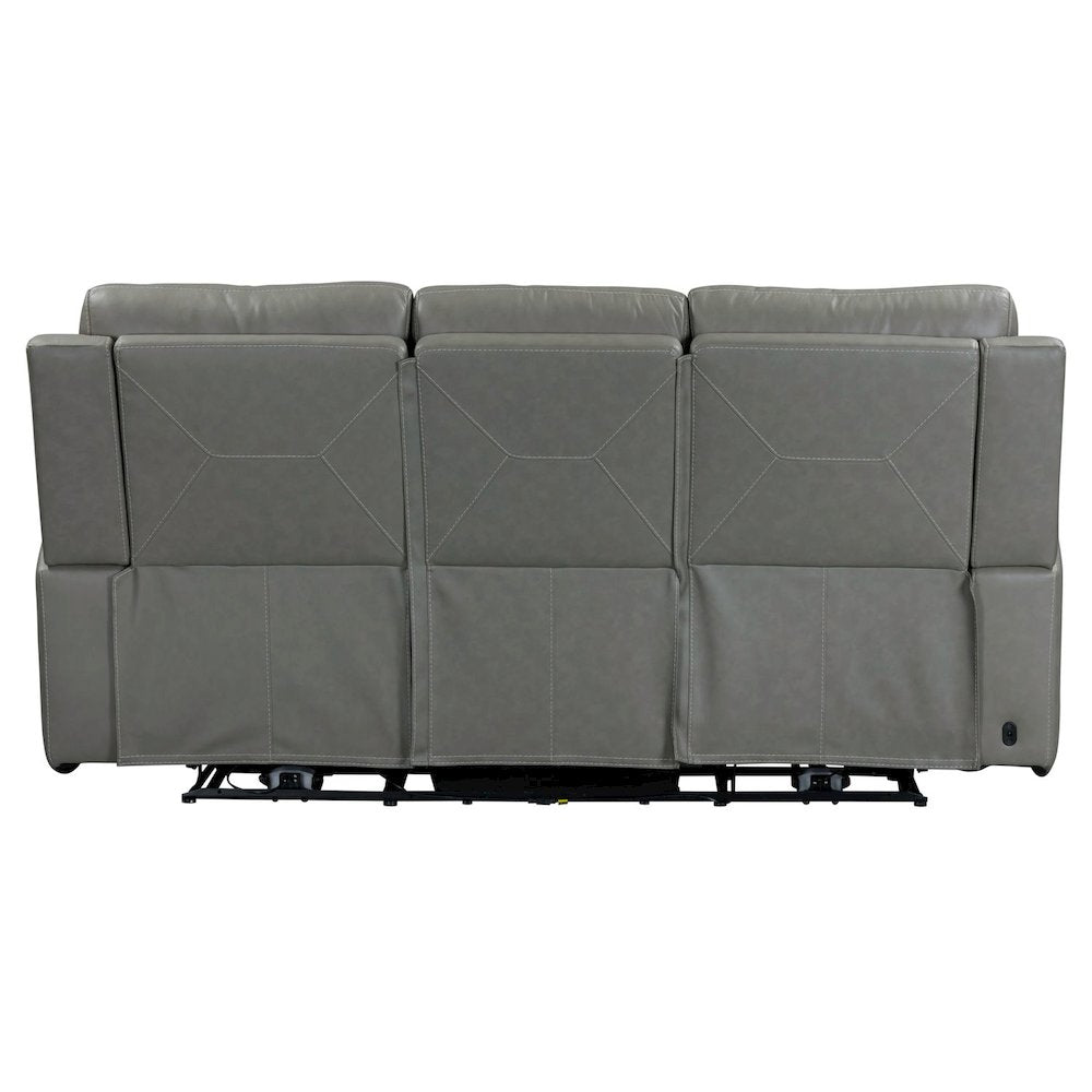 Camden Triple Power Reclining Sofa - Aline Light Gray Leather