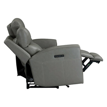 Camden Triple Power Reclining Sofa - Aline Light Gray Leather