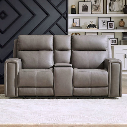 Camden Living Room Zero Wall Power Recline Set - Aline Light Gray Leather