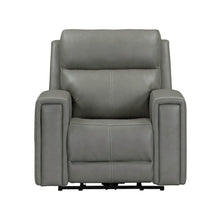 Camden Power Recline Set with Sofa & Recliner - Aline Light Gray Leather