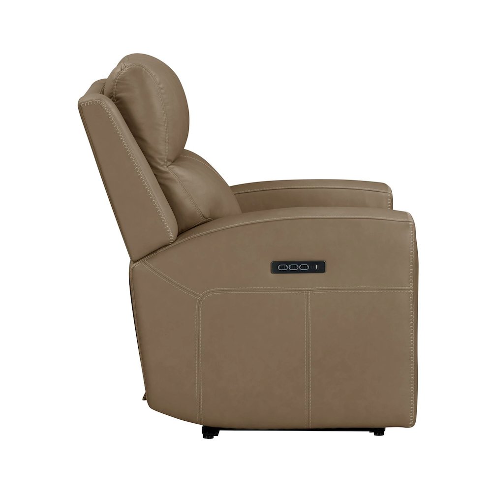 Camden Triple Power Wall Recliner Living Room Chair - Aline Toast Brown Leather