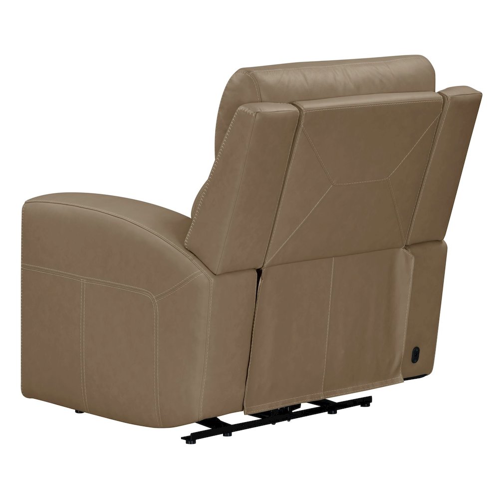 Camden Triple Power Wall Recliner Living Room Chair - Aline Toast Brown Leather