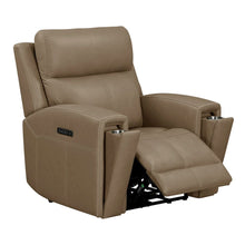 Camden Triple Power Wall Recliner Living Room Chair - Aline Toast Brown Leather