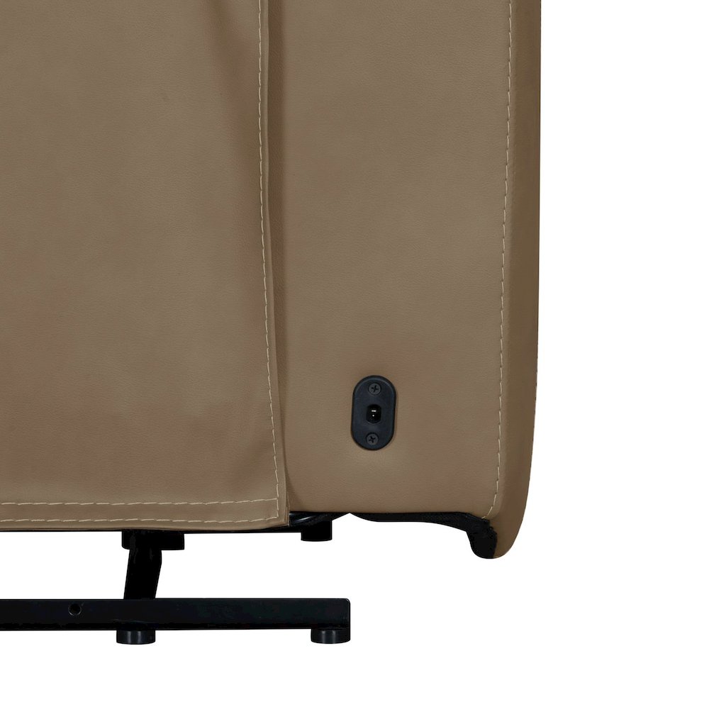 Camden Triple Power Wall Recliner Living Room Chair - Aline Toast Brown Leather