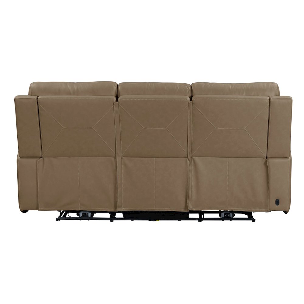 Camden Triple Power Reclining Sofa - Aline Toast Brown Leather
