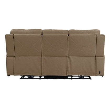 Camden Triple Power Reclining Sofa - Aline Toast Brown Leather