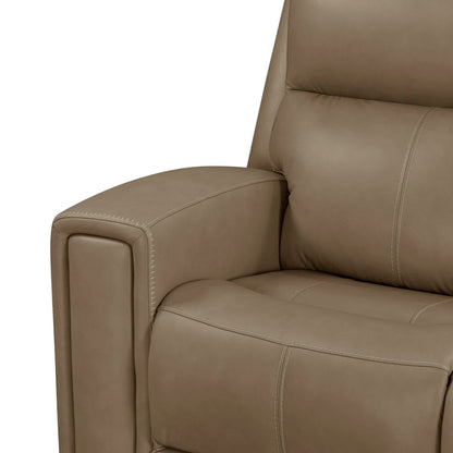 Camden Triple Power Reclining Sofa - Aline Toast Brown Leather