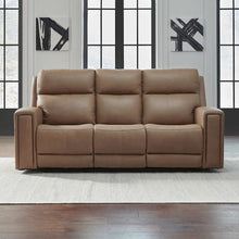 Camden Triple Power Reclining Sofa - Aline Toast Brown Leather