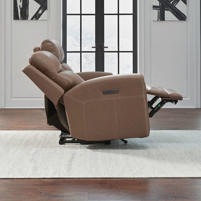 Camden Power Recline Set with Sofa & Loveseat - Aline Toast Brown Leather