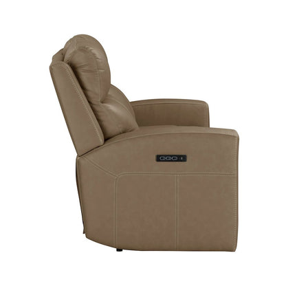 Camden Power Recline Set with Sofa & Loveseat - Aline Toast Brown Leather