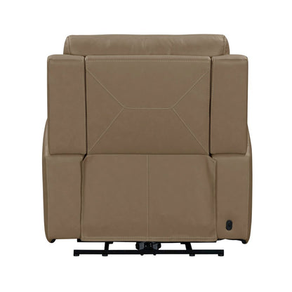 Camden Power Recline Set with Sofa & Recliner - Aline Toast Brown Leather