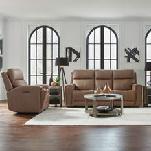 Camden Power Recline Set with Sofa & Recliner - Aline Toast Brown Leather