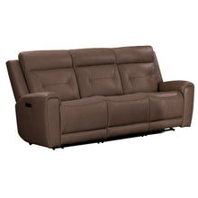 Beckham Power Reclining Sofa - Aline Saddle Brown Leather