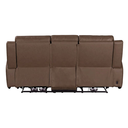 Beckham Power Reclining Sofa - Aline Saddle Brown Leather