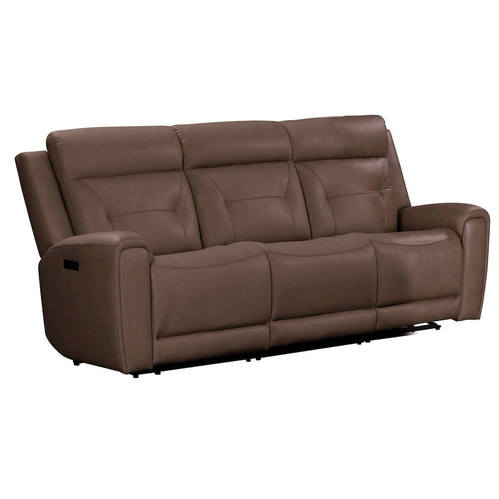 Beckham Power Recline Set with Sofa & Loveseat - Aline Saddle Brown Leather