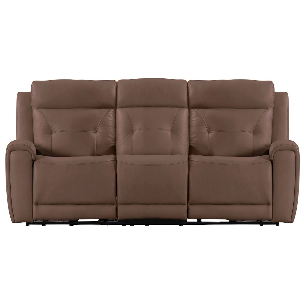 Beckham Power Recline Set with Sofa & Loveseat - Aline Saddle Brown Leather