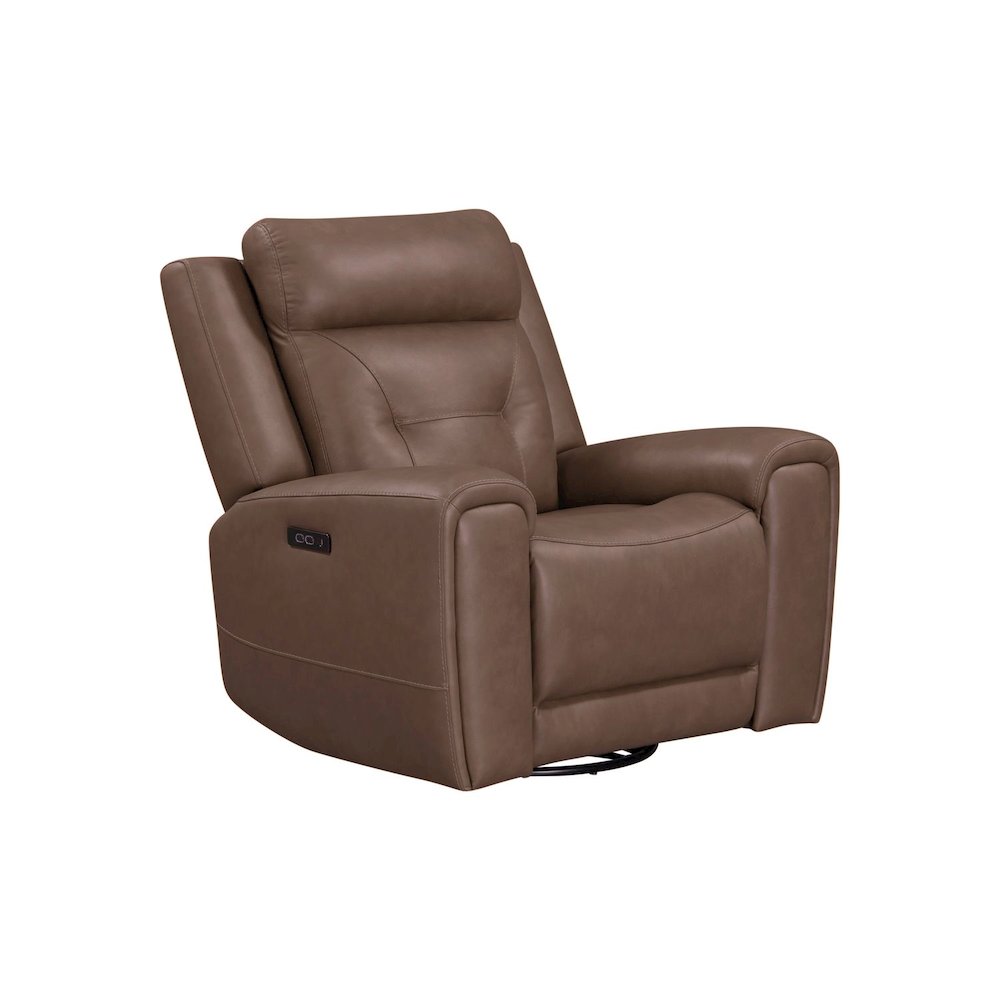 Beckham Power Recline Set with Sofa & Recliner - Aline Saddle Brown Leather