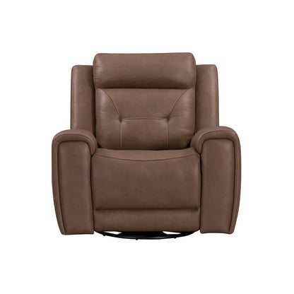 Beckham Power Recline Set with Sofa & Recliner - Aline Saddle Brown Leather