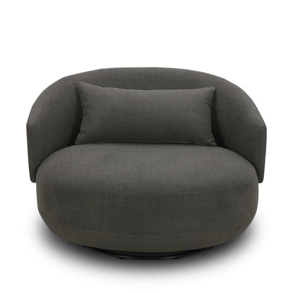 Uph Swivel Cuddler Chair - Charcoal Eclectic Multi in Charcoal