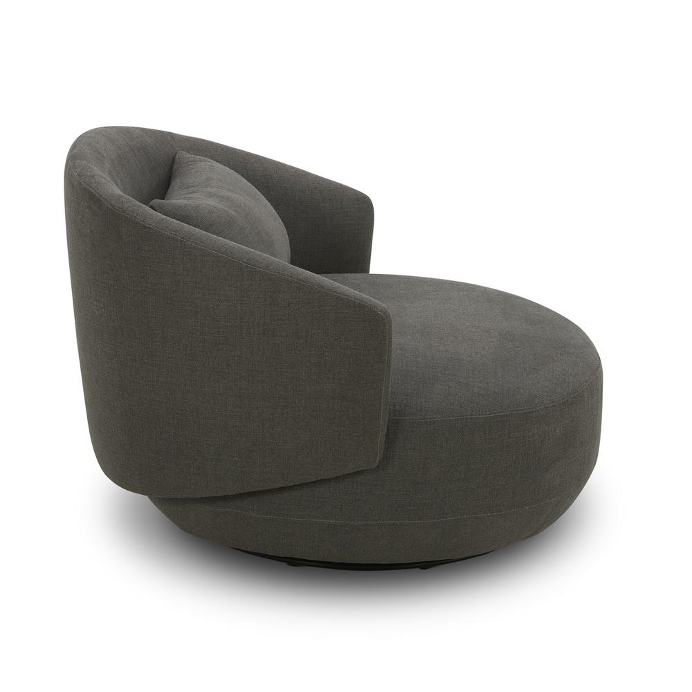Uph Swivel Cuddler Chair - Charcoal Eclectic Multi in Charcoal