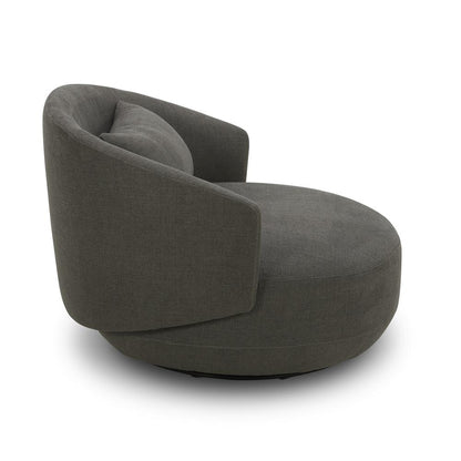 Uph Swivel Cuddler Chair - Charcoal Eclectic Multi in Charcoal