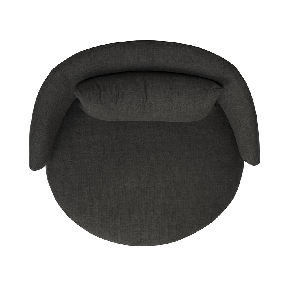 Uph Swivel Cuddler Chair - Charcoal Eclectic Multi in Charcoal
