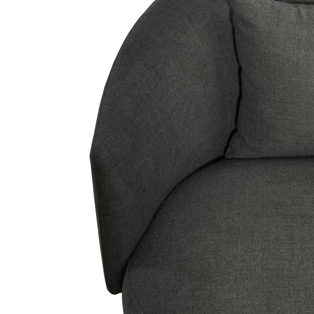 Uph Swivel Cuddler Chair - Charcoal Eclectic Multi in Charcoal