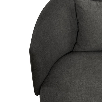 Uph Swivel Cuddler Chair - Charcoal Eclectic Multi in Charcoal