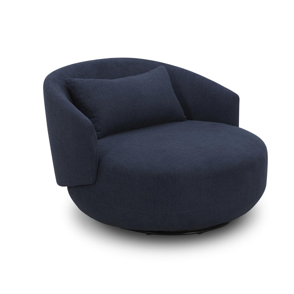 Uph Swivel Cuddler Chair - Midnight Eclectic Multi in Charcoal