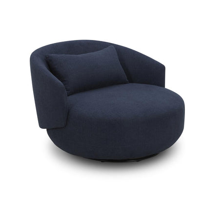 Uph Swivel Cuddler Chair - Midnight Eclectic Multi in Charcoal
