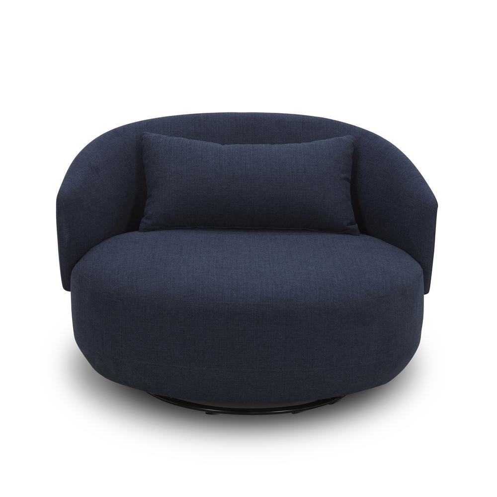 Uph Swivel Cuddler Chair - Midnight Eclectic Multi in Charcoal
