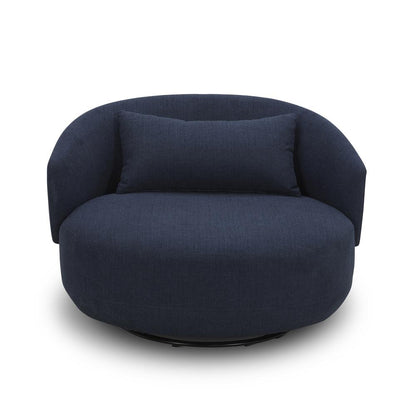 Uph Swivel Cuddler Chair - Midnight Eclectic Multi in Charcoal