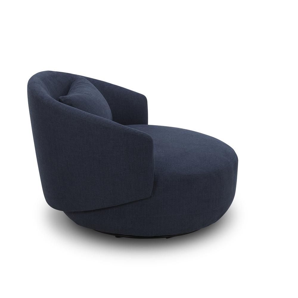 Uph Swivel Cuddler Chair - Midnight Eclectic Multi in Charcoal