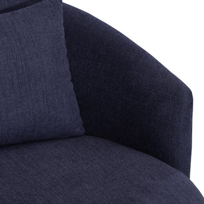 Uph Swivel Cuddler Chair - Midnight Eclectic Multi in Charcoal