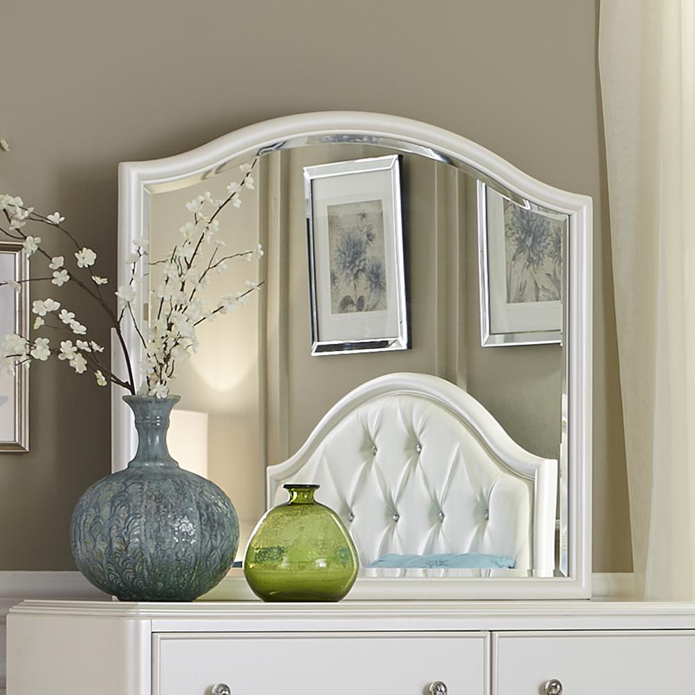 Stardust Mirror in Iridescent White
