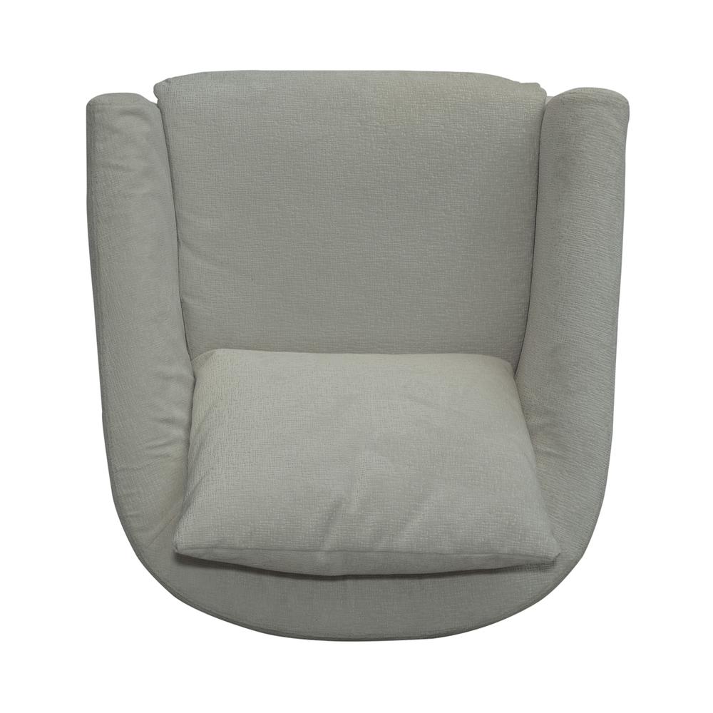 Uph Swivel Accent Chair - Ivory Eclectic White in Ivory Upholstery