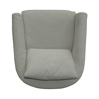 Uph Swivel Accent Chair - Ivory Eclectic White in Ivory Upholstery