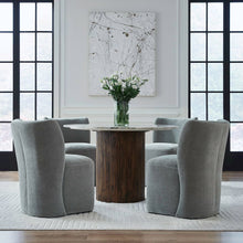 Accent Dining Chair with Castors - Rounded Back - Sapphire Upholstry