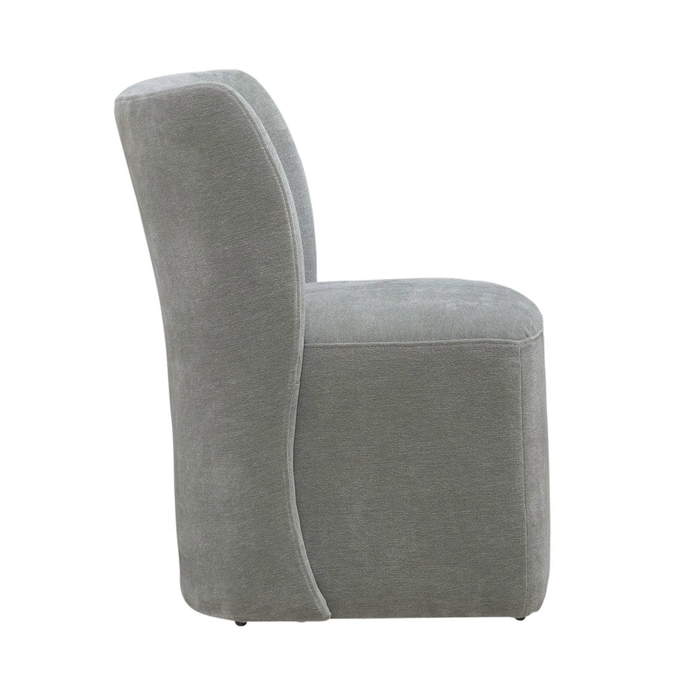 Accent Dining Chair with Castors - Rounded Back - Sapphire Upholstry