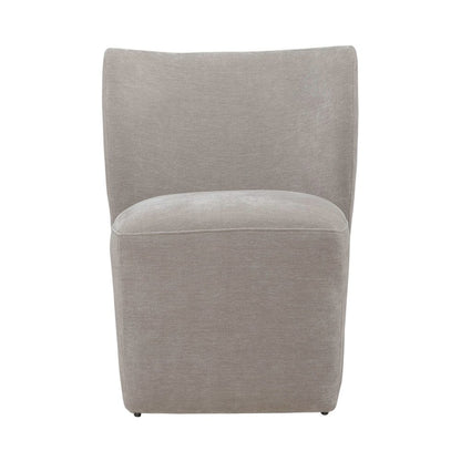 Accent Dining Chair with Castors - Rounded Back - Truffle Upholstry