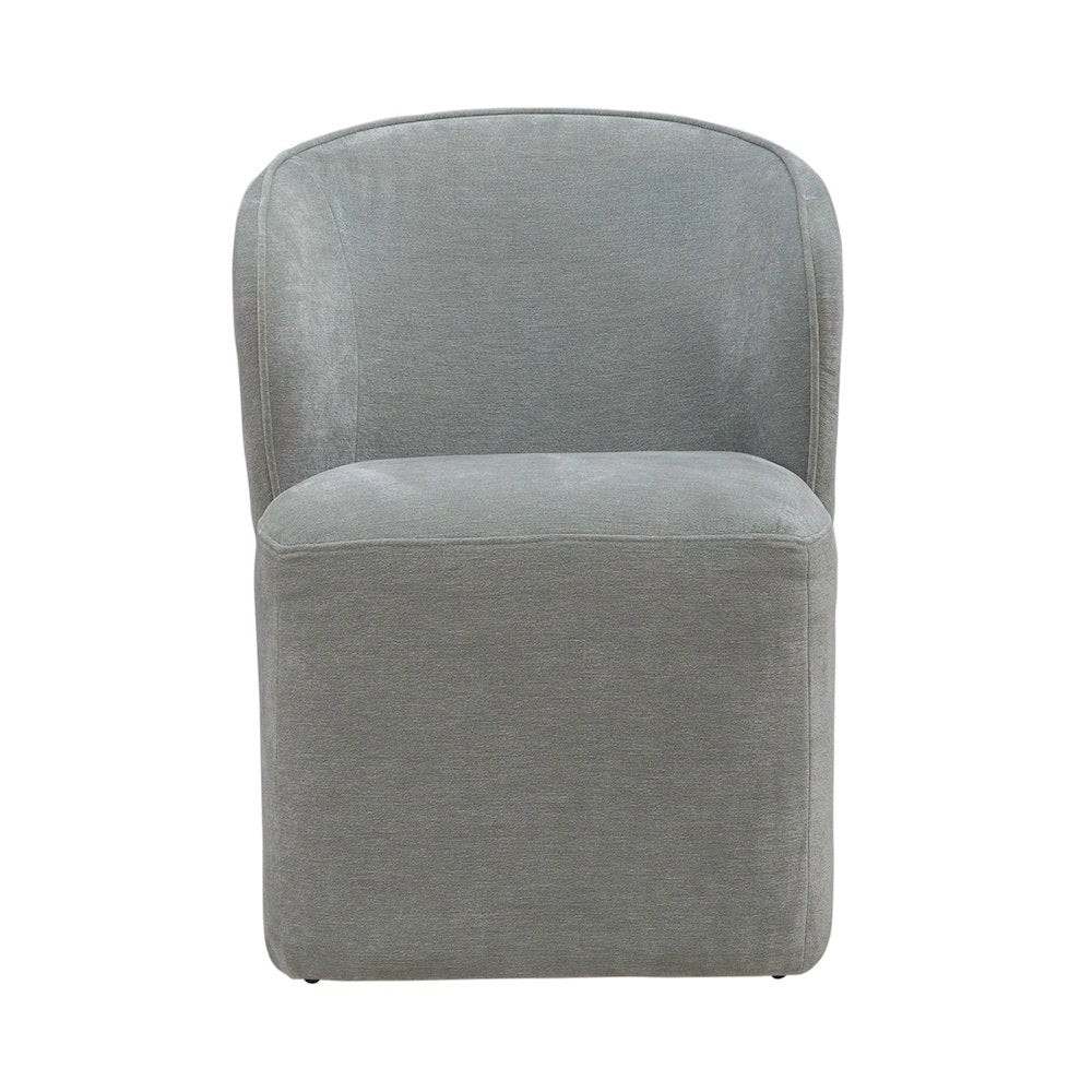 Accent Dining Chair with Castors - Rounded Arm - Sapphire Upholstry