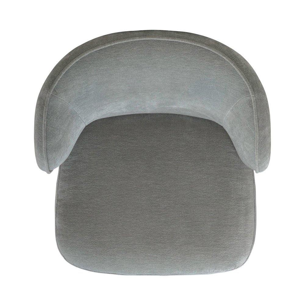 Accent Dining Chair with Castors - Rounded Arm - Sapphire Upholstry